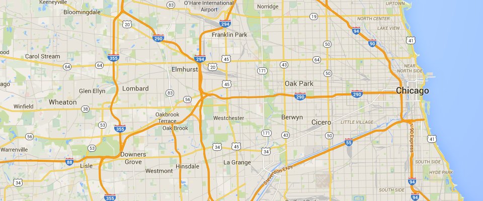 Chicago Dumpster Rentals Service Area Map